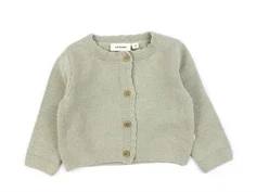 Lil Atelier moss gray strikcardigan